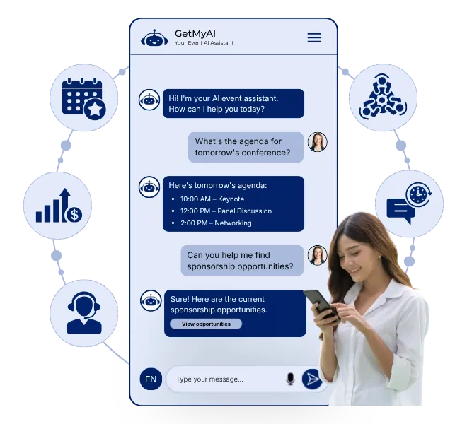 AI event management assistant for attendee engagement